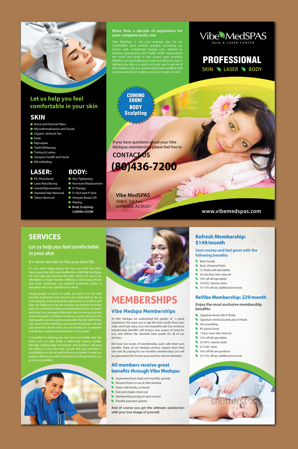 Flyer-Design von meet007 für Vibe Med Spas | Design #16294281