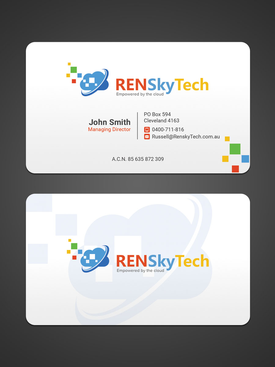 Diseño de Tarjeta de Presentación por Sandaruwan para RENSkyTech | Diseño #16573117