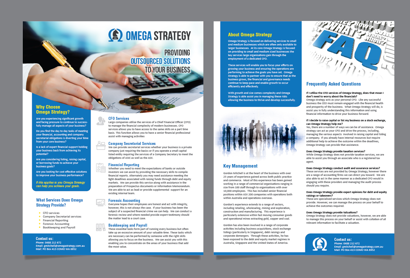 Flyer Design by Achiver for Omega Strategy | Design #16313925