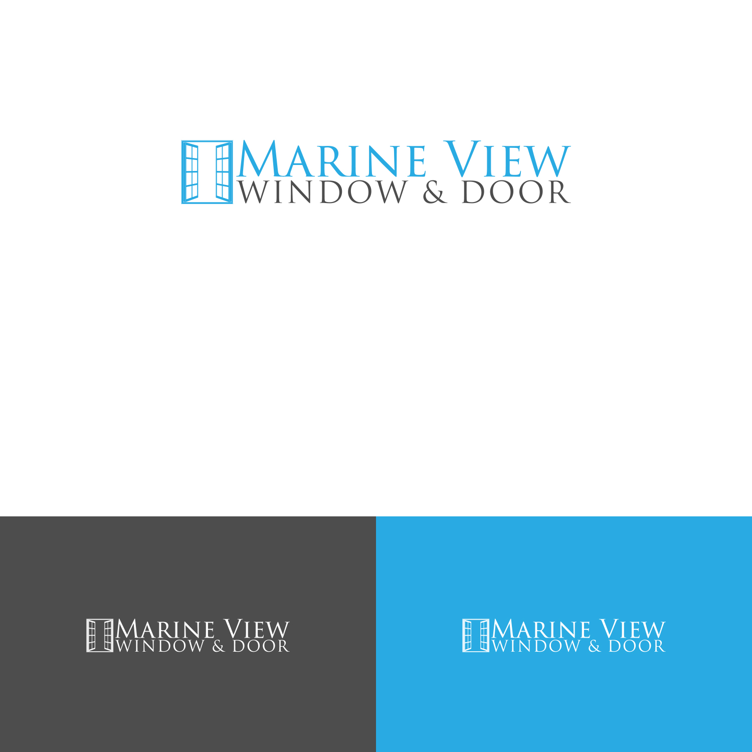 Logo Design by DesignDUO for Marine View Windows & Doors | Design #16327353