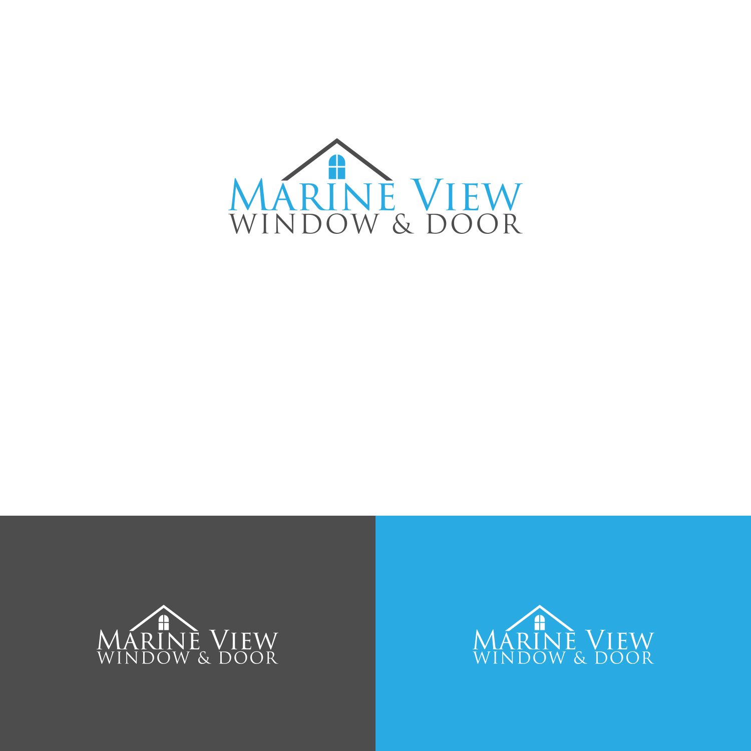 Logo Design by DesignDUO for Marine View Windows & Doors | Design #16327354