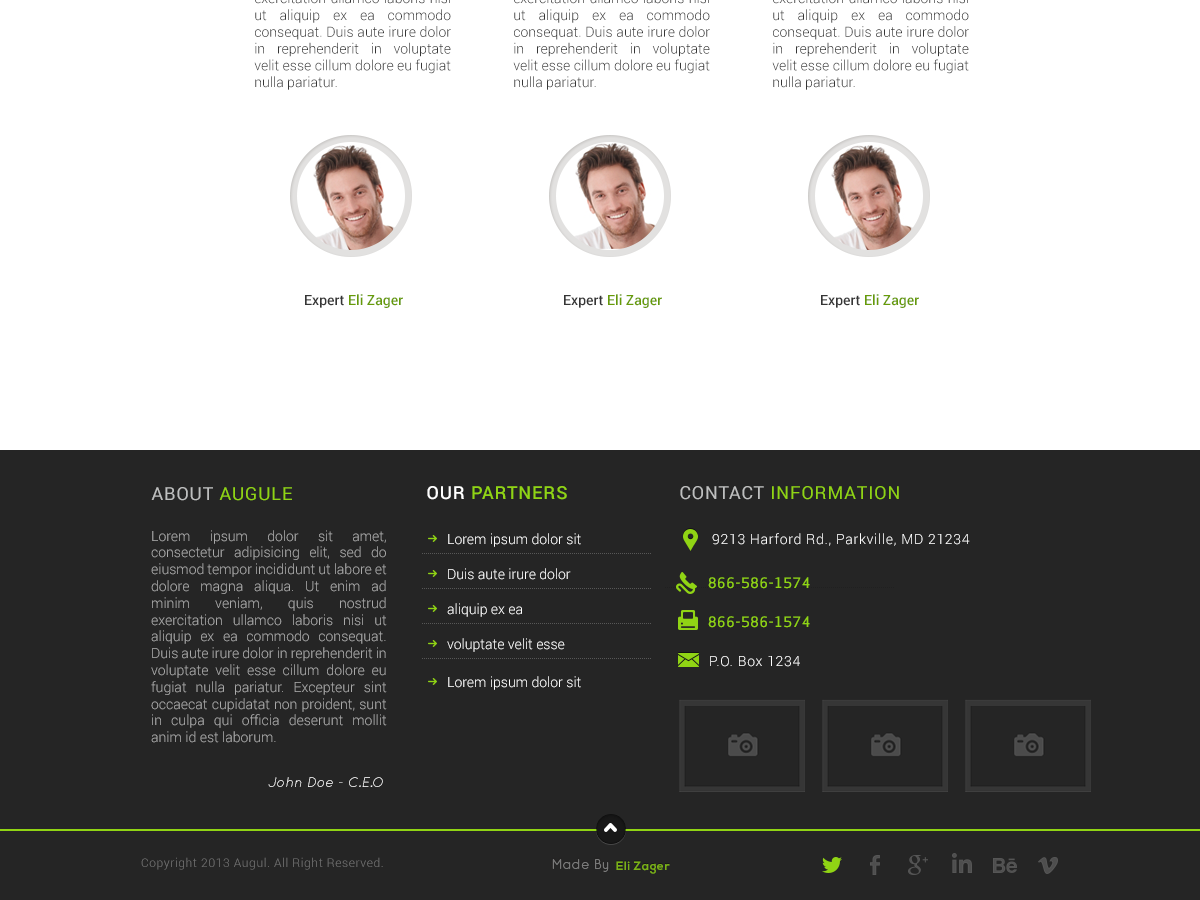 Web Design by Eli Zager for this project | Design #2790353