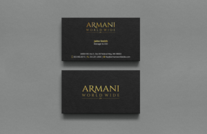 Armani World Wide, Inc  | Design de Carte de Visite par Xpert