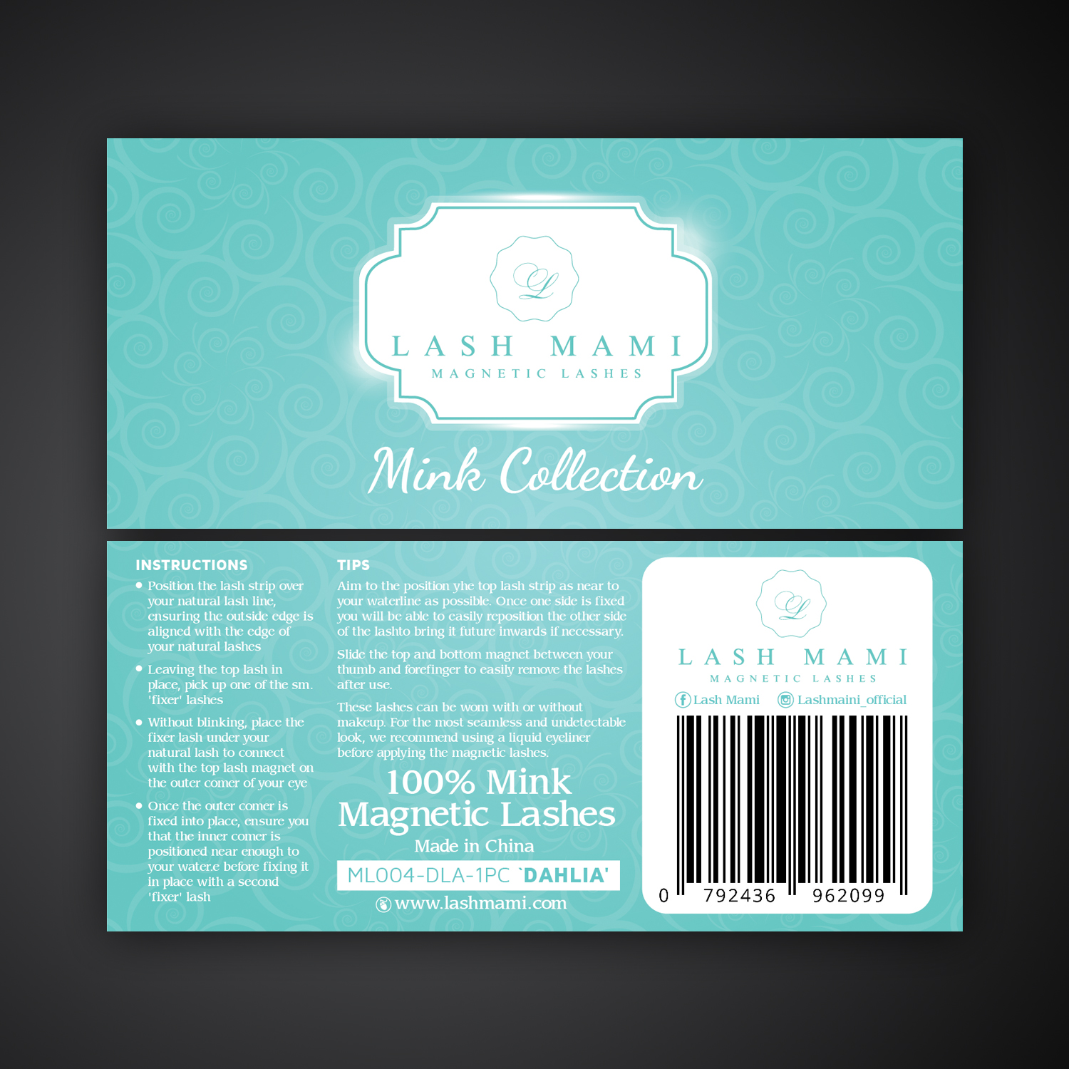 Packaging Design by Mariyam Khan for Lash Mami Limited | Design #16285390