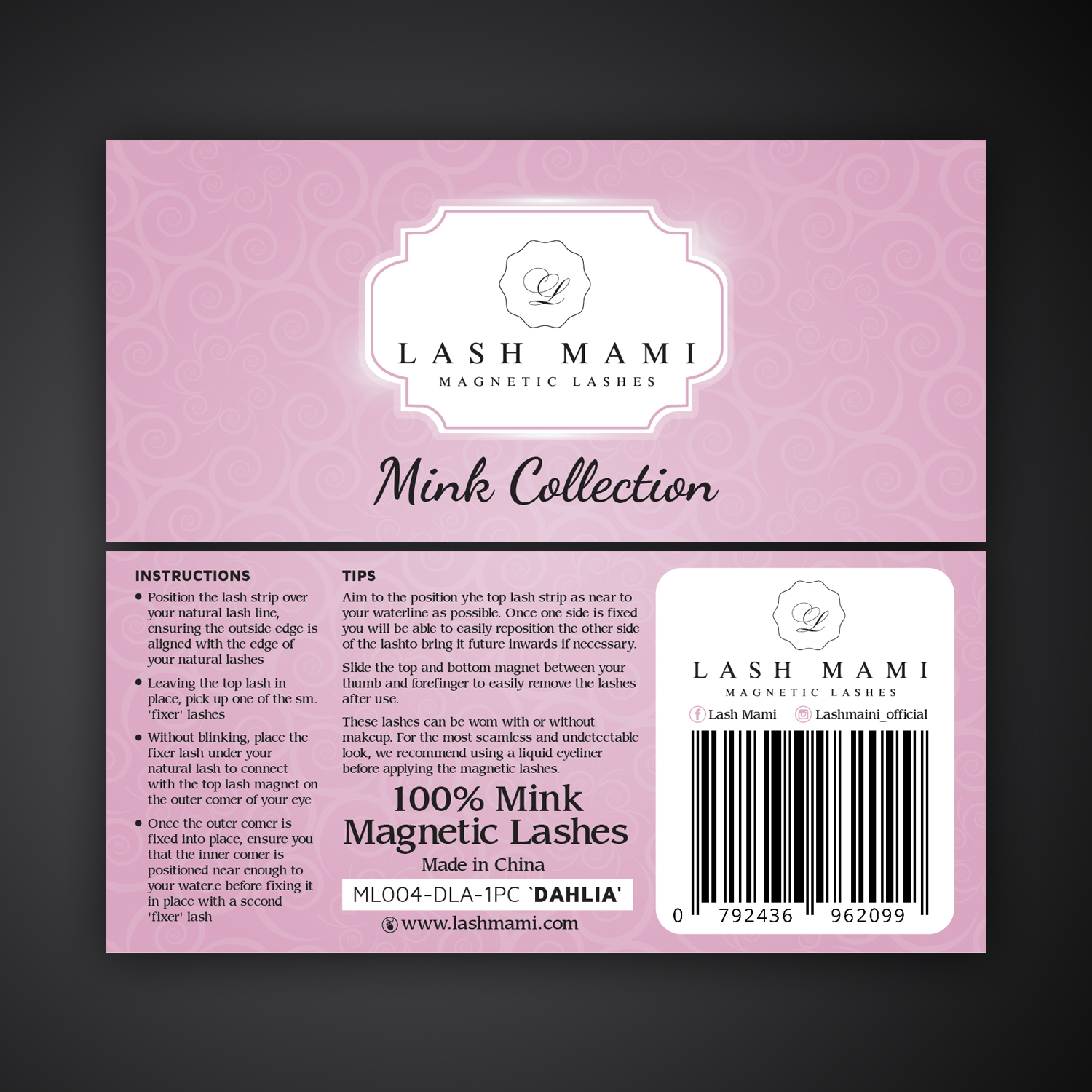 Packaging Design by Mariyam Khan for Lash Mami Limited | Design #16285754