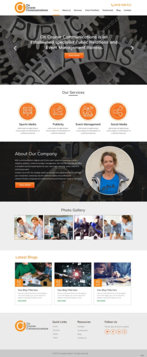Web Design by pb for On Course Communications | Design: #16427319