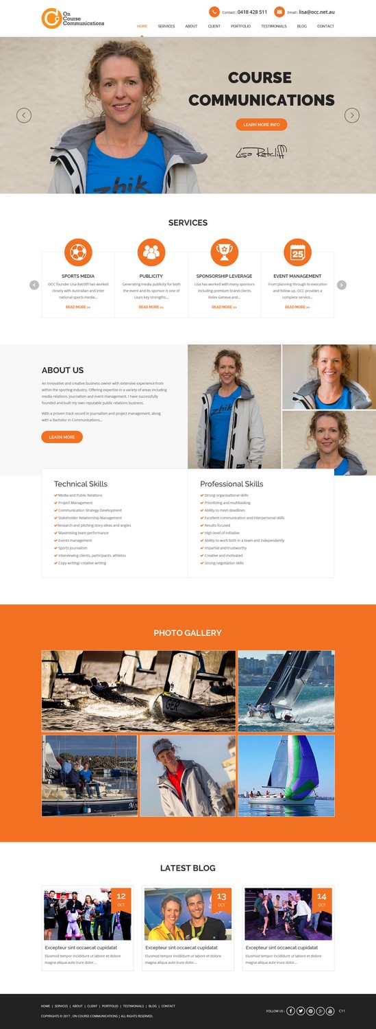 Web Design by pb for On Course Communications | Design #16427842