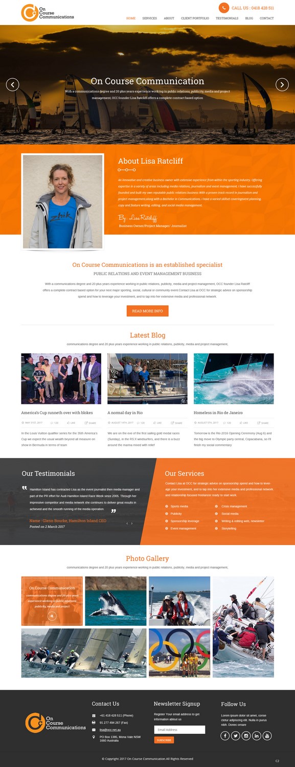Web Design by pb for On Course Communications | Design #16427843