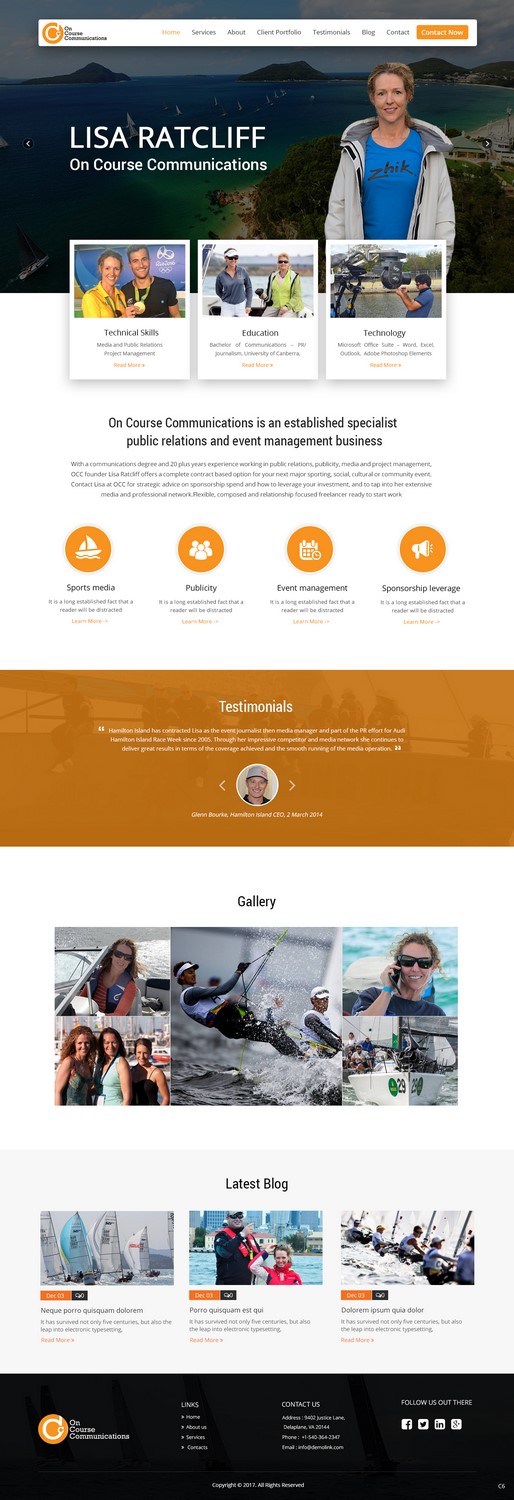 Web Design by pb for On Course Communications | Design #16427844