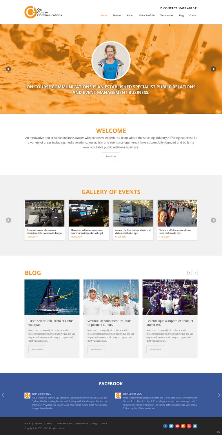 Web Design by pb for On Course Communications | Design #16427850