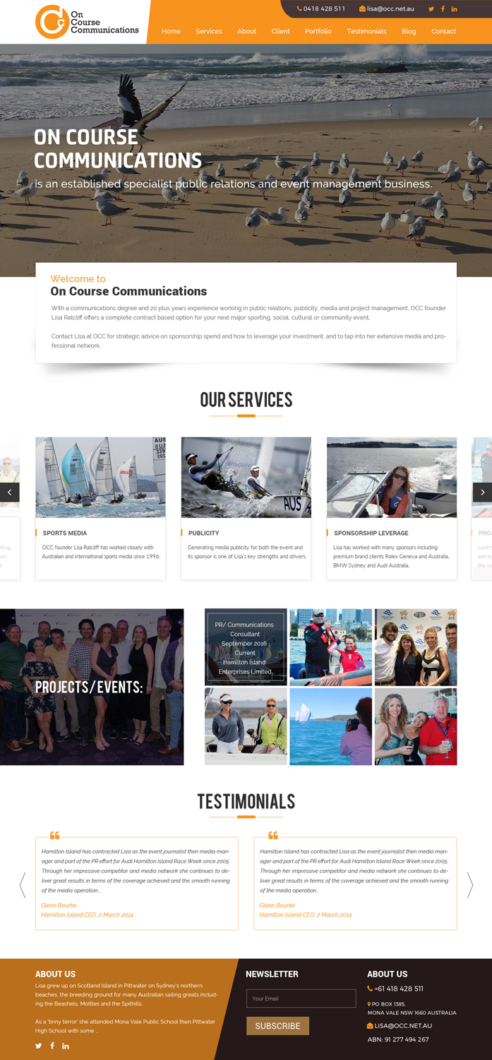 Web Design by Sujit Banerjee for On Course Communications | Design #16470534