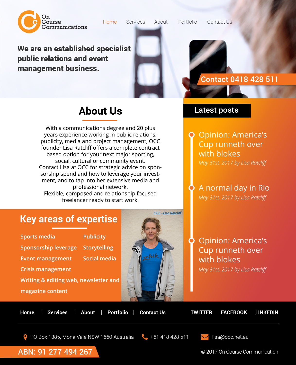 Web Design by k6 for On Course Communications | Design #16498781