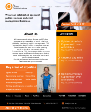 Web Design by k6 for On Course Communications | Design #16498781