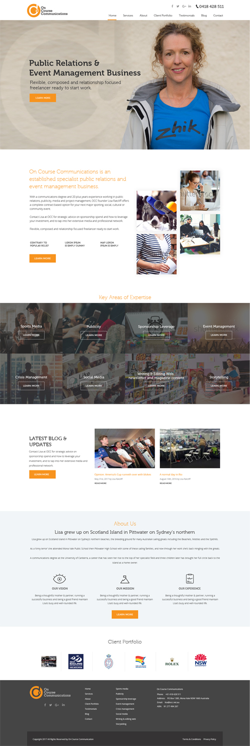 Web Design by dzineStylize for On Course Communications | Design #16473780