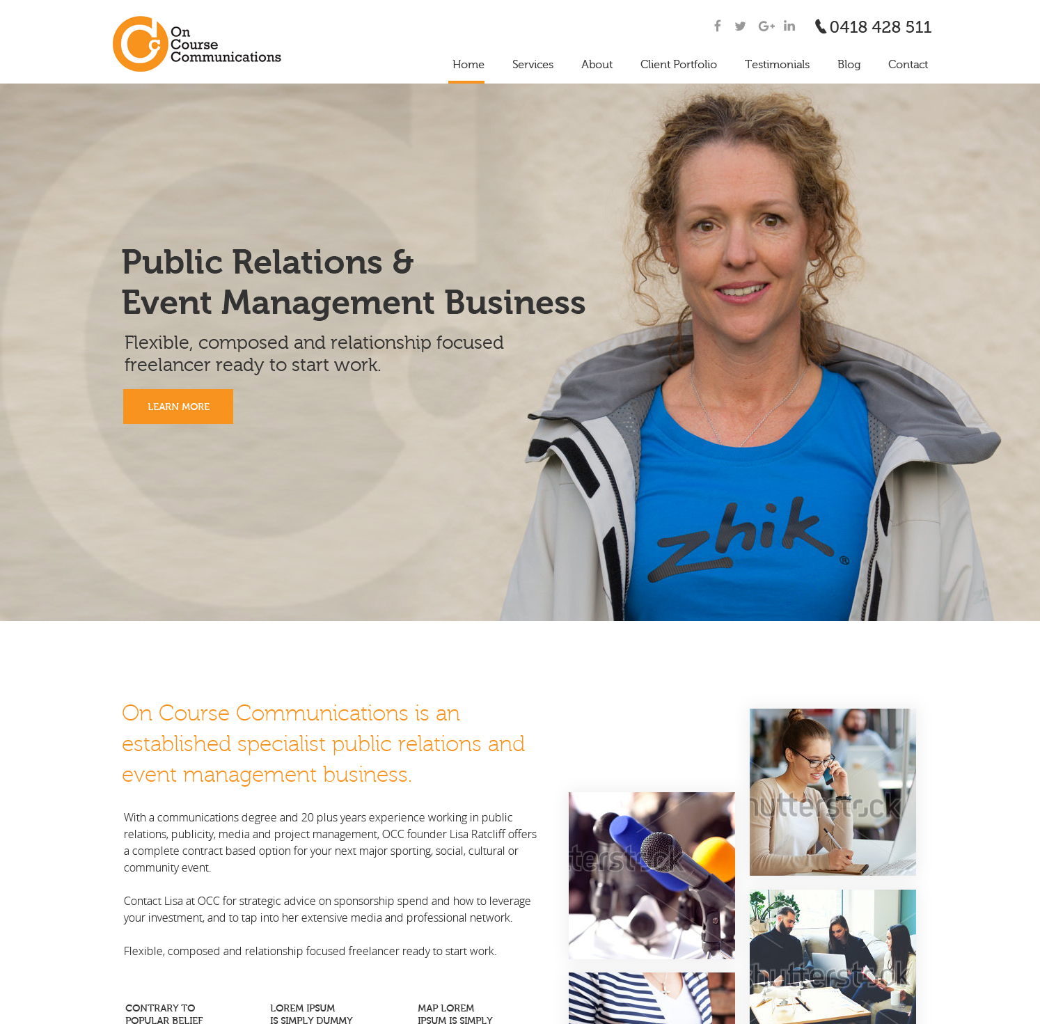 Web Design by dzineStylize for On Course Communications | Design #16473782