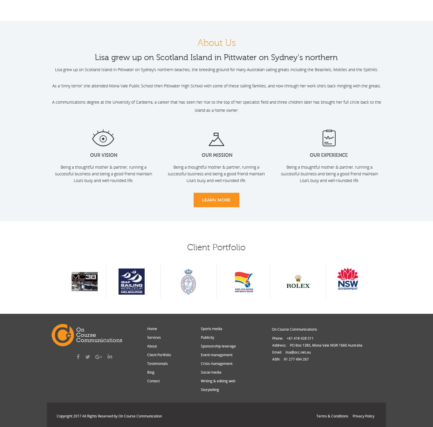 Web Design by dzineStylize for On Course Communications | Design #16473788
