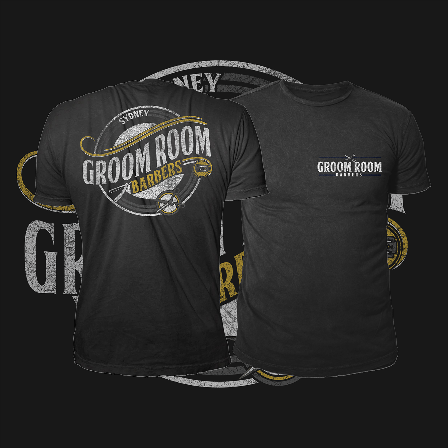 T-shirt Design by blackhorse for Groom Room Barbers | Design #16310792