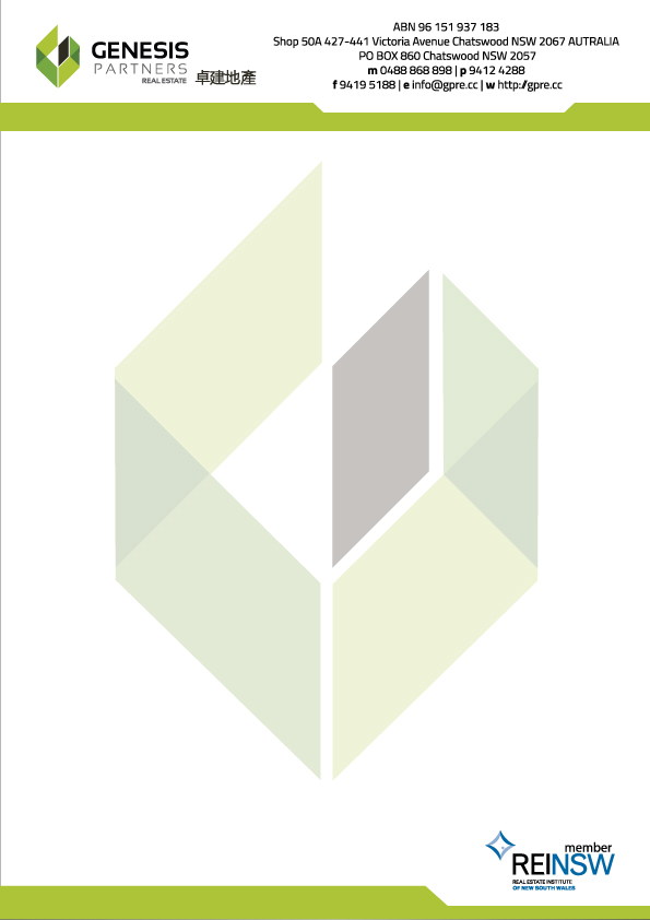 Letterhead Design by Tjax for Genesis Partners Real Estate | Design #2727546