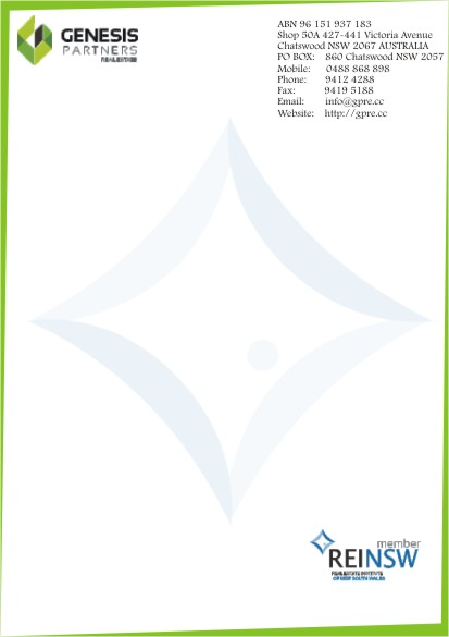 Letterhead Design by explicitwork for Genesis Partners Real Estate | Design #2644622