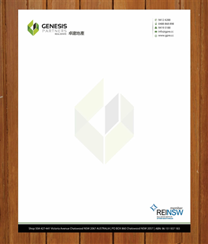 Letterhead Design by Sbss for Genesis Partners Real Estate | Design: #2662737