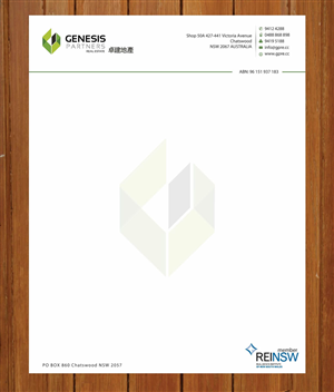 Letterhead Design by Sbss for Genesis Partners Real Estate | Design: #2662942