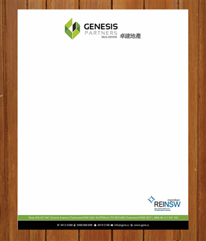 Letterhead Design by Sbss for Genesis Partners Real Estate | Design: #2662950