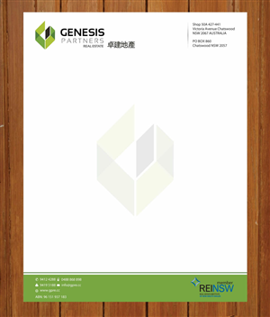 Letterhead Design by Sbss for Genesis Partners Real Estate | Design: #2662953