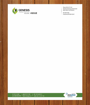 Letterhead Design by Sbss for Genesis Partners Real Estate | Design: #2662962