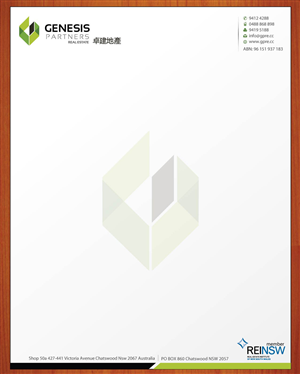 Letterhead Design by Sbss for Genesis Partners Real Estate | Design: #2662973