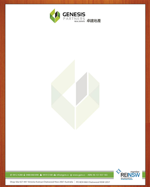 Letterhead Design by Sbss for Genesis Partners Real Estate | Design: #2662980