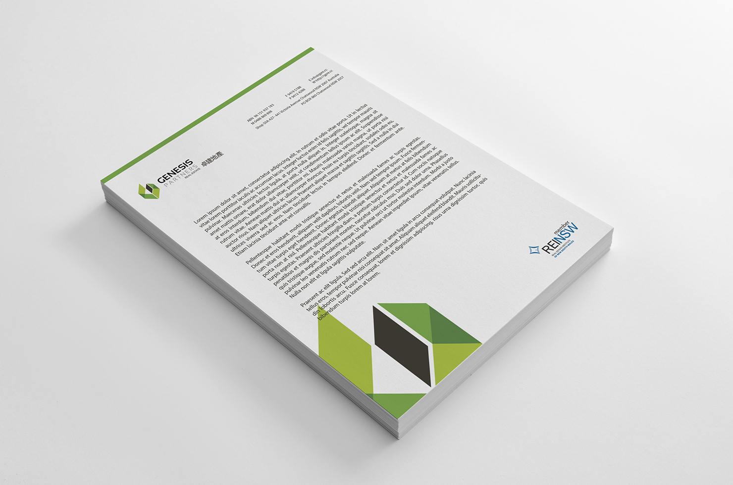 Letterhead Design by IGlowCreationz for Genesis Partners Real Estate | Design #2746631