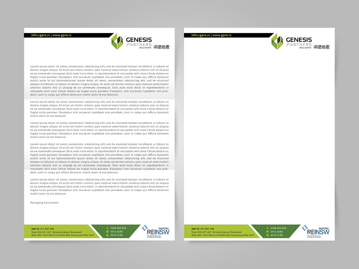 Design En-Tête par Cyanide Designz pour Genesis Partners Real Estate | Design #2642933