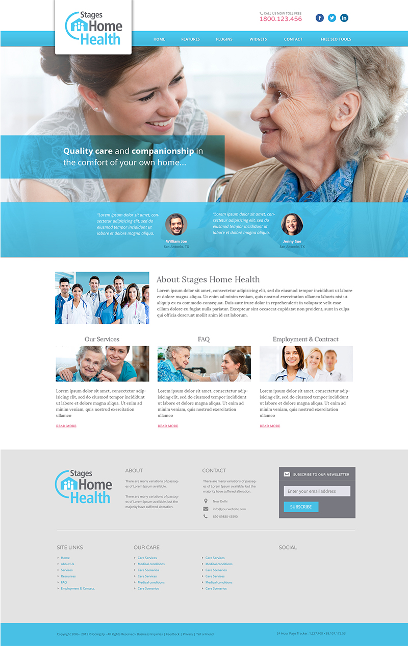 Wordpress Design by Emmanuel for Stages Home Health  | Design #2737393