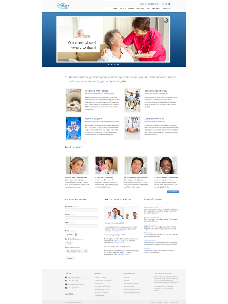 Design Wordpress par Awesome Stuff pour Stages Home Health  | Design #2669302