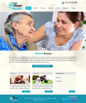 Wordpress Design by webxvision for Stages Home Health  | Design #2705472