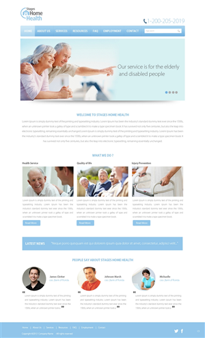Wordpress Design by pb for Stages Home Health  | Design: #2669387