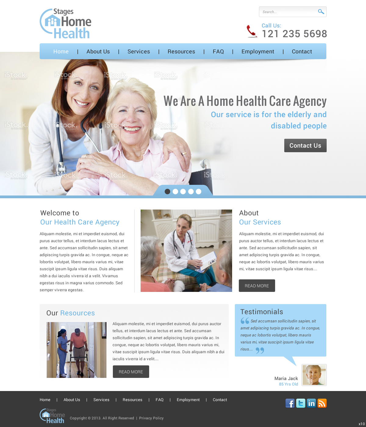 Design Wordpress par pb pour Stages Home Health  | Design #2669394