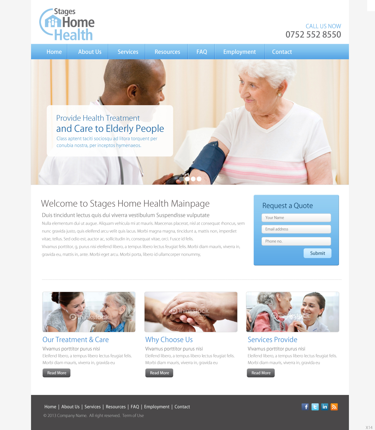 Design Wordpress par pb pour Stages Home Health  | Design #2669415