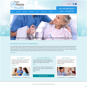 Design Wordpress par pb pour Stages Home Health  | Design : #2673733
