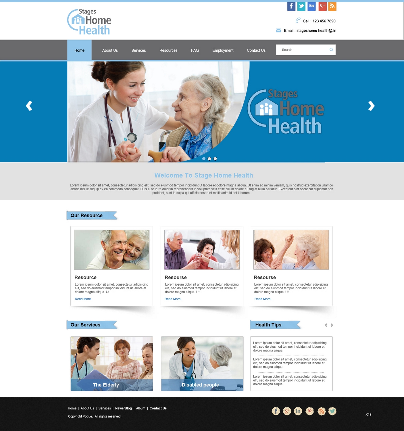 Design Wordpress par pb pour Stages Home Health  | Design #2677902