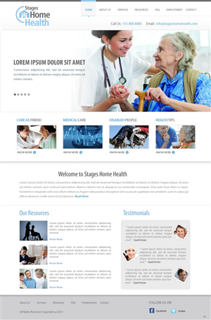 Wordpress Design by pb for Stages Home Health  | Design: #2677922