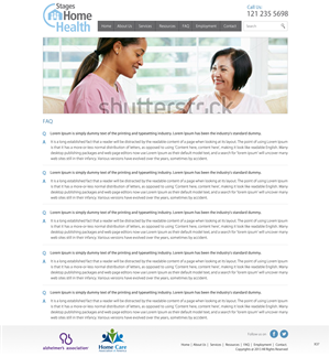 Wordpress Design by pb for Stages Home Health  | Design: #2770567