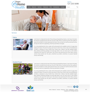 Wordpress Design by pb for Stages Home Health  | Design: #2770588