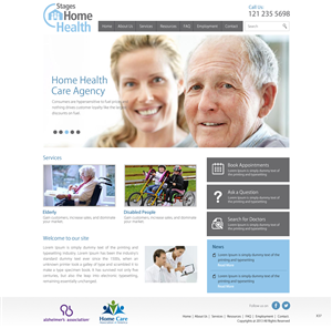 Wordpress Design by pb for Stages Home Health  | Design: #2770600