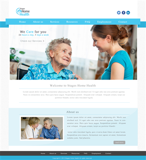 Design Wordpress par JM pour Stages Home Health  | Design : #2690554