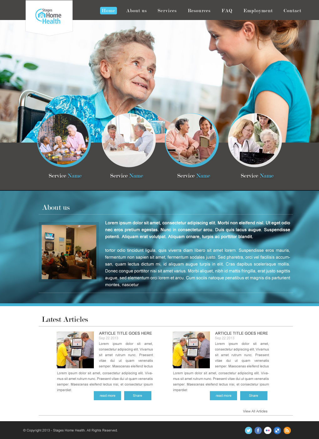Design Wordpress par JM pour Stages Home Health  | Design #2692510