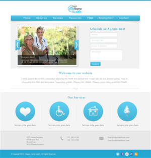 Design Wordpress par JM pour Stages Home Health  | Design : #2693546