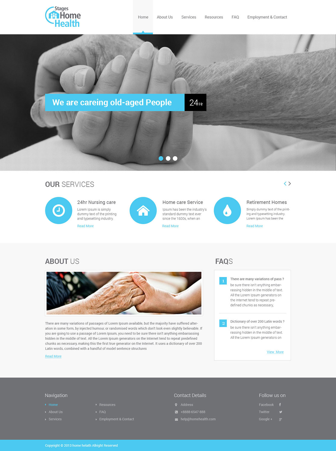 Wordpress Design by Empireweb for Stages Home Health  | Design #2675986