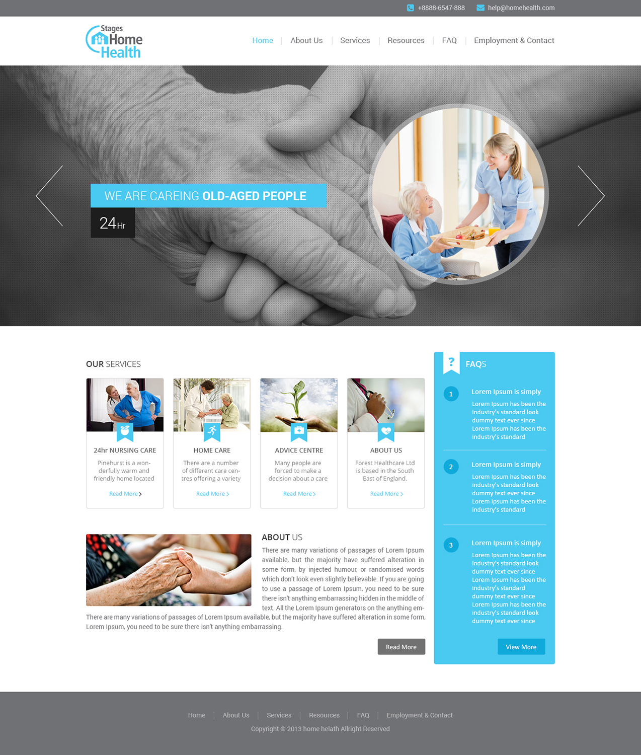 Wordpress Design by Empireweb for Stages Home Health  | Design #2688313