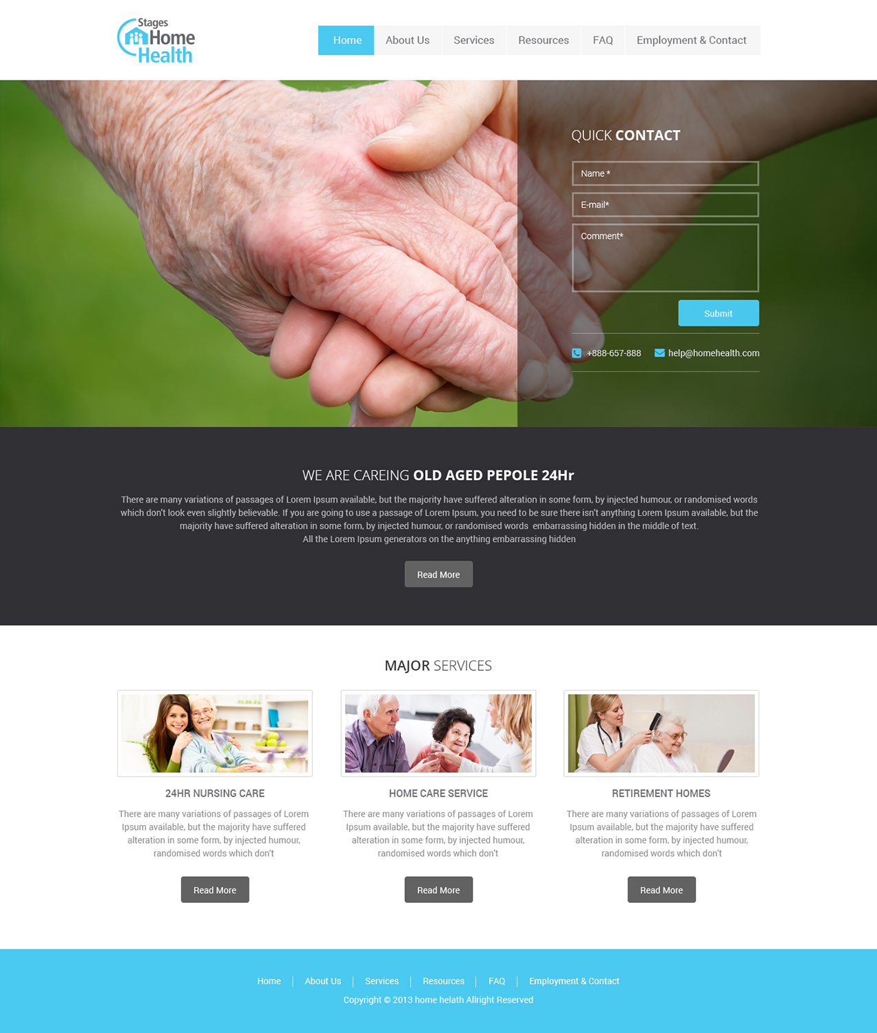 Wordpress Design by Empireweb for Stages Home Health  | Design #2691586